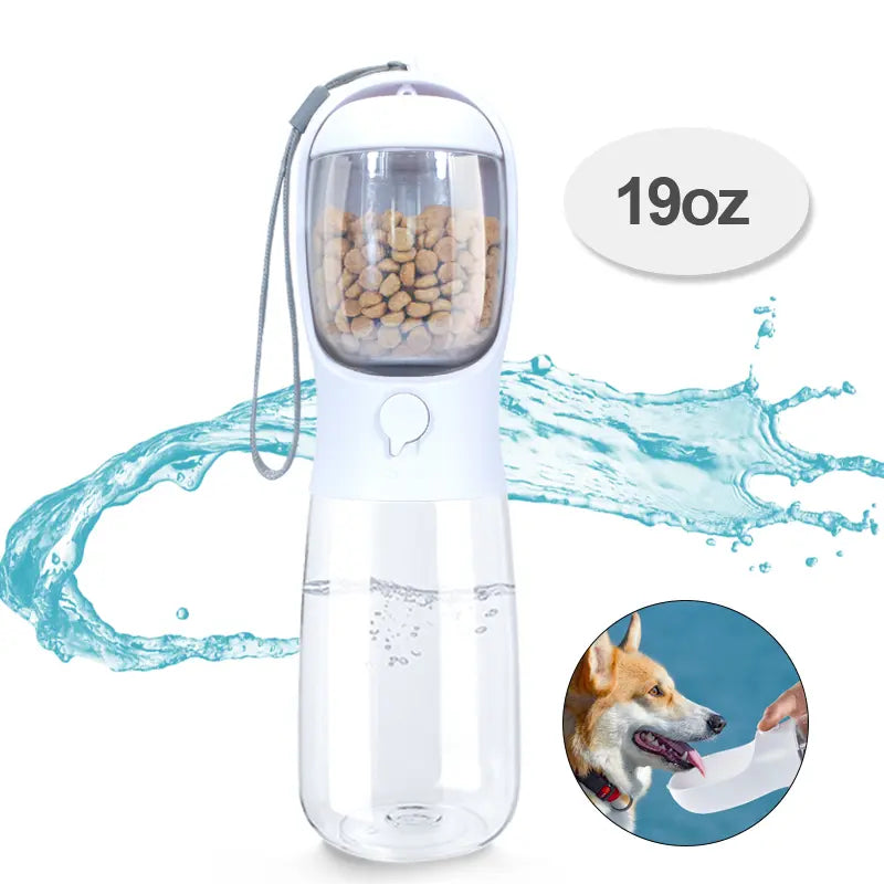 Portable 2-in-1 Outdoor Water Dispenser and Food Container for Dogs, Cats, Rabbits, and Other Pets - Ideal for Walking, Hiking, Camping, and Travel