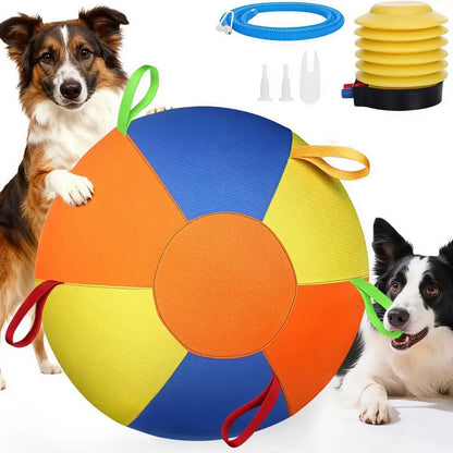 Inflatable Giant Sheep Herding Ball with Handle - Interactive Training Toy for Dogs and Horses, Durable Outdoor Chew Toy