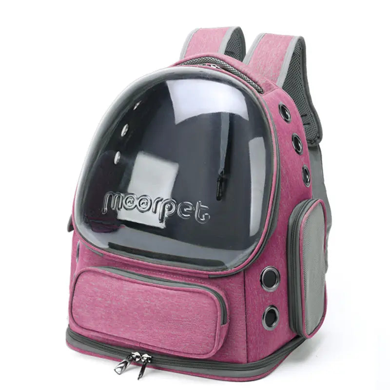 Space Capsule Pet Backpack Carrier - Breathable Mesh Design with Bubble Window, Portable Carrier for Cats and Dogs, Ideal for Travel, Hiking, and Everyday Use