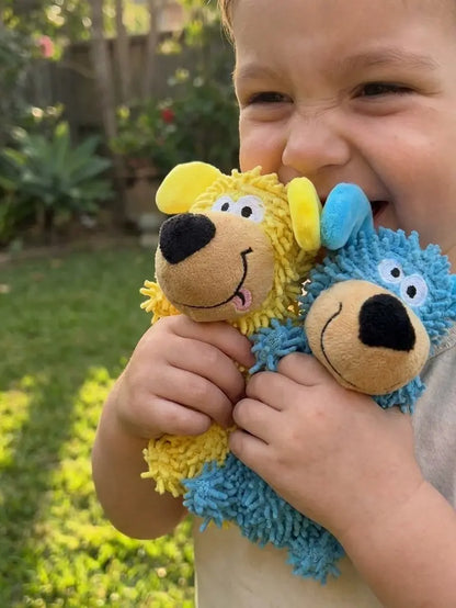 Interactive Squeaky Plush Dog Toy, Cute Puppy Shape Chew Toy for Small and Medium Dogs, Soft Pet Toy for Play, Fetch and Teething