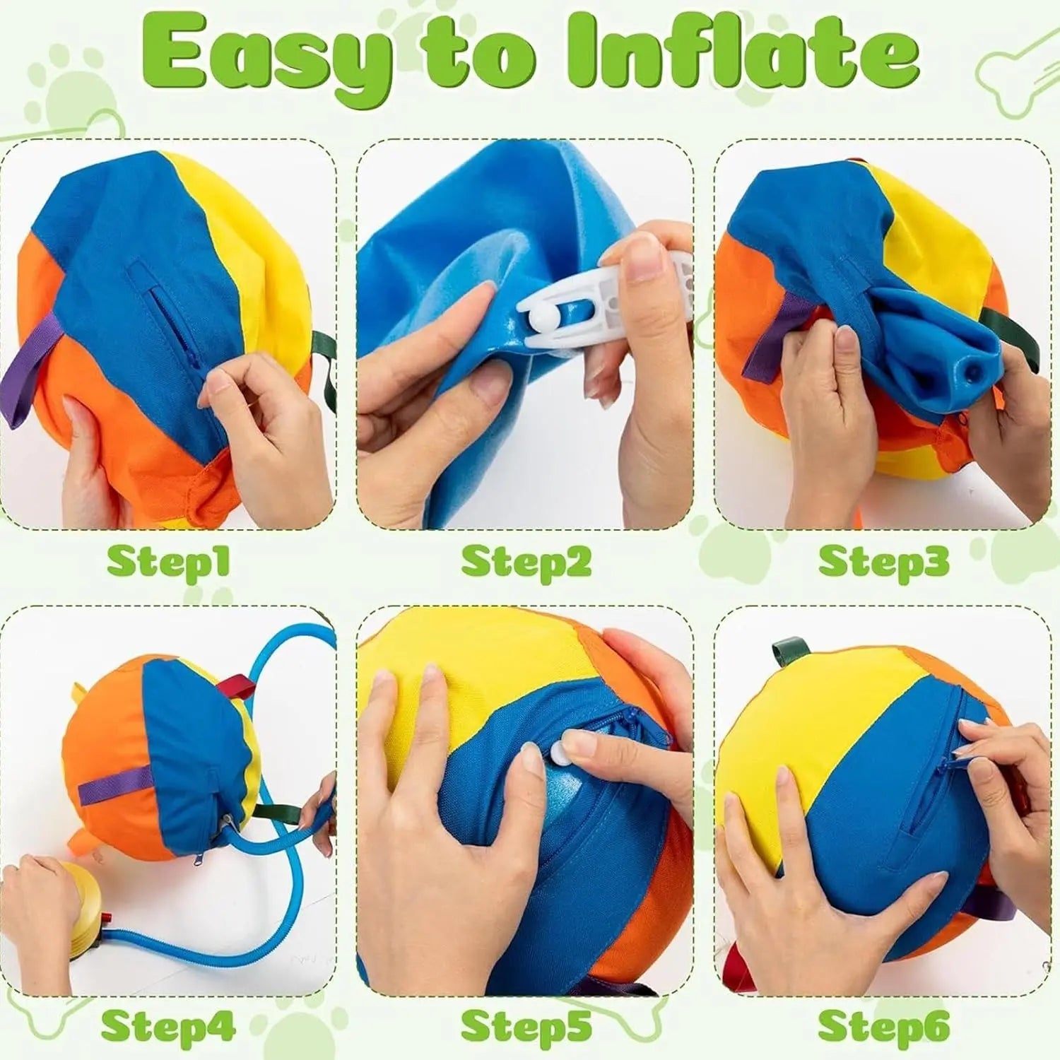 Inflatable Giant Sheep Herding Ball with Handle - Interactive Training Toy for Dogs and Horses, Durable Outdoor Chew Toy