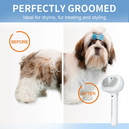 Catpick Professional Pet Spray Hair Removal Comb with One-Button Operation and Odor Removal Features for Cats and Dogs