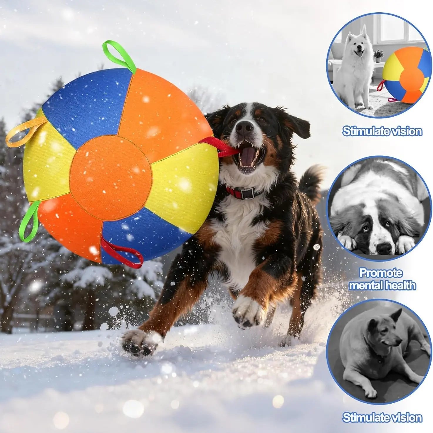 Inflatable Giant Sheep Herding Ball with Handle - Interactive Training Toy for Dogs and Horses, Durable Outdoor Chew Toy