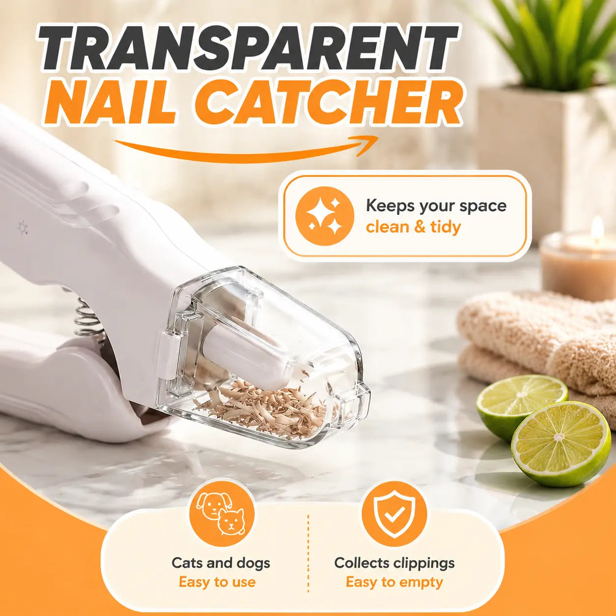 2-In-1 Dog Nail Grinder & Dog Nail Clippers Trimmers for Large Medium Small Dogs Cats Pets Claw Trimmer with LED Lights