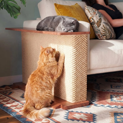 Modern Cat Scratching Side Table: Stylish Indoor Furniture for Cats