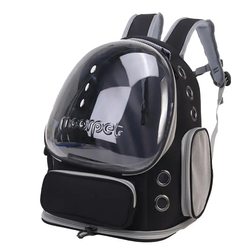 Space Capsule Pet Backpack Carrier - Breathable Mesh Design with Bubble Window, Portable Carrier for Cats and Dogs, Ideal for Travel, Hiking, and Everyday Use