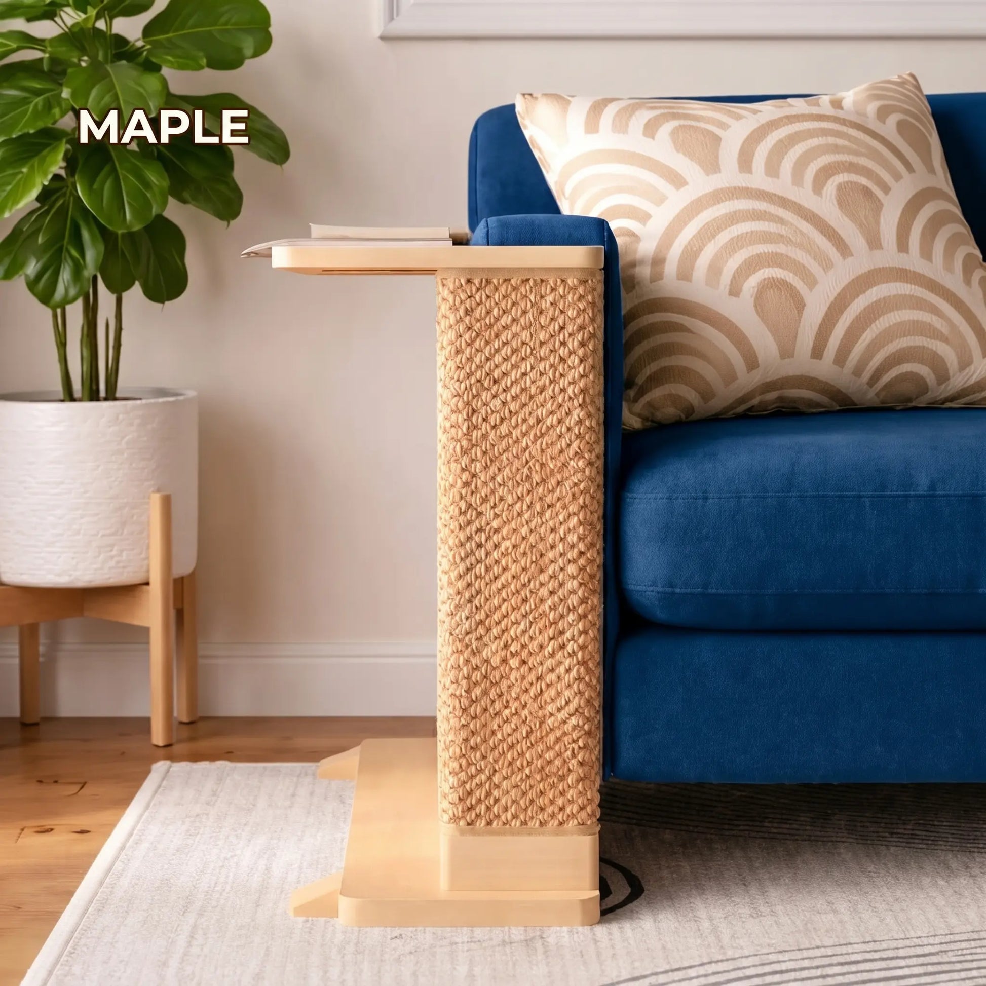 Modern Cat Scratching Side Table: Stylish Indoor Furniture for Cats