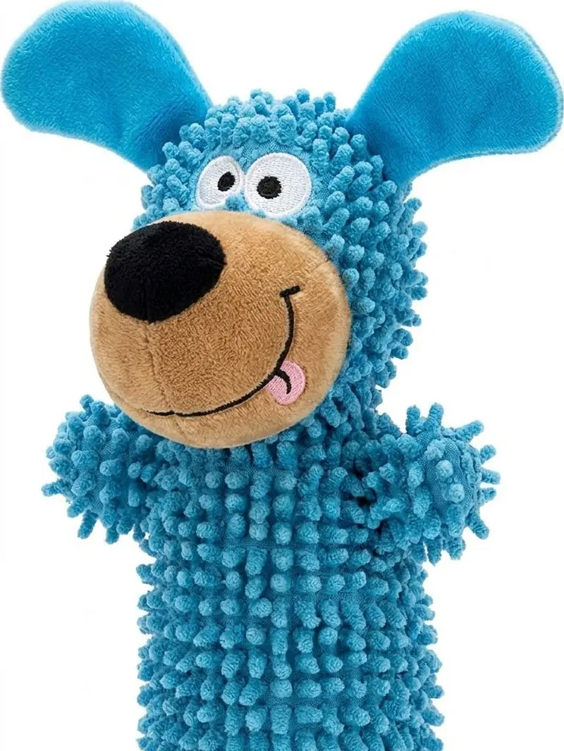 Interactive Squeaky Plush Dog Toy, Cute Puppy Shape Chew Toy for Small and Medium Dogs, Soft Pet Toy for Play, Fetch and Teething