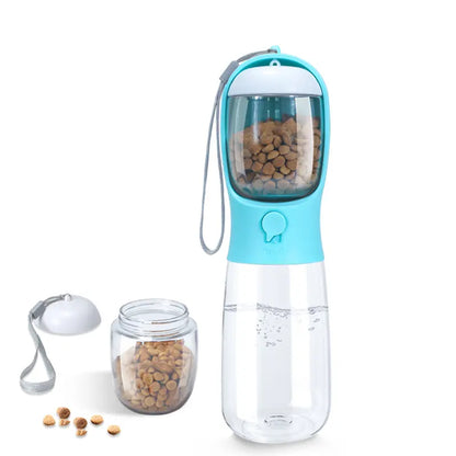 Portable 2-in-1 Outdoor Water Dispenser and Food Container for Dogs, Cats, Rabbits, and Other Pets - Ideal for Walking, Hiking, Camping, and Travel