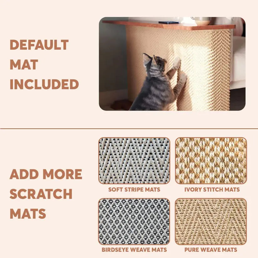 Modern Cat Scratching Side Table: Stylish Indoor Furniture for Cats