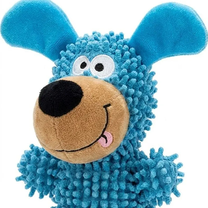 Interactive Squeaky Plush Dog Toy, Cute Puppy Shape Chew Toy for Small and Medium Dogs, Soft Pet Toy for Play, Fetch and Teething