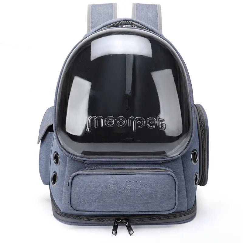 Space Capsule Pet Backpack Carrier - Breathable Mesh Design with Bubble Window, Portable Carrier for Cats and Dogs, Ideal for Travel, Hiking, and Everyday Use