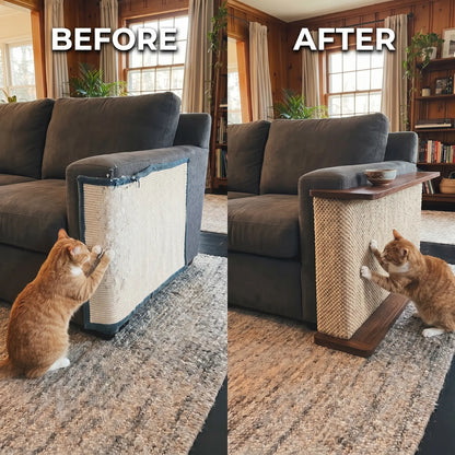 Modern Cat Scratching Side Table: Stylish Indoor Furniture for Cats