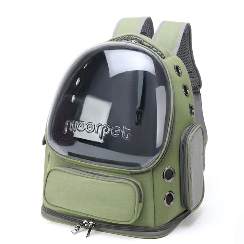 Space Capsule Pet Backpack Carrier - Breathable Mesh Design with Bubble Window, Portable Carrier for Cats and Dogs, Ideal for Travel, Hiking, and Everyday Use