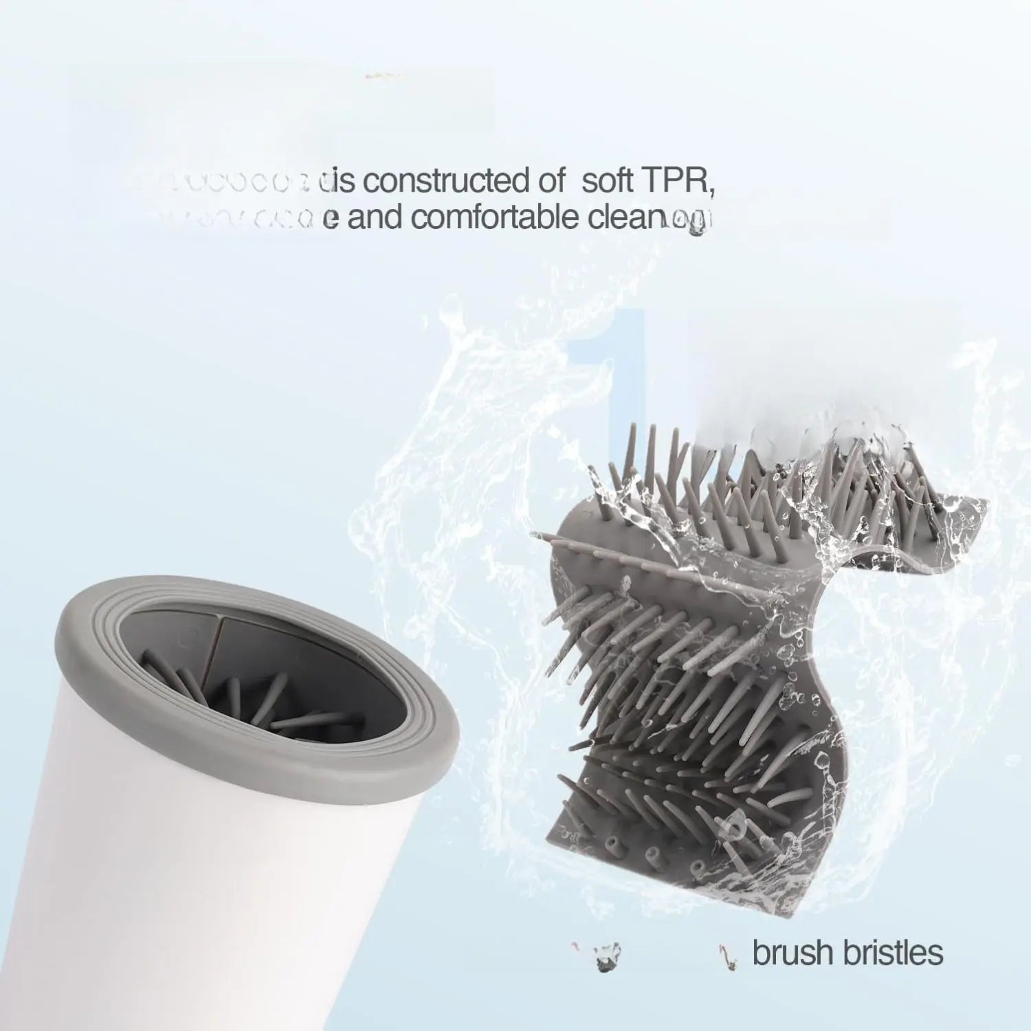 Automatic Dog Paw Cleaner - Electric Paw Washer with Portable Design, Mud Cleaning Station, Soft Silicone Brush, Two Speed Settings, and Suction Cup Base
