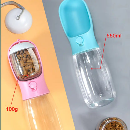 Portable 2-in-1 Outdoor Water Dispenser and Food Container for Dogs, Cats, Rabbits, and Other Pets - Ideal for Walking, Hiking, Camping, and Travel
