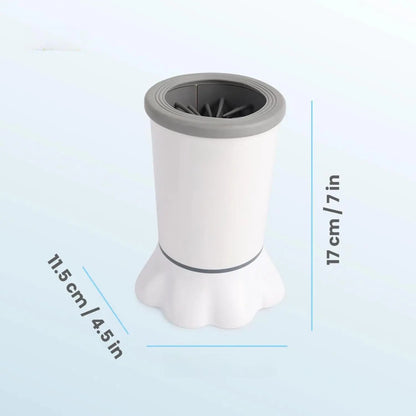 Automatic Dog Paw Cleaner - Electric Paw Washer with Portable Design, Mud Cleaning Station, Soft Silicone Brush, Two Speed Settings, and Suction Cup Base